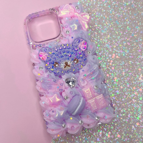 iPhone 13 Pro Max Purple Rilakkuma Whip Case